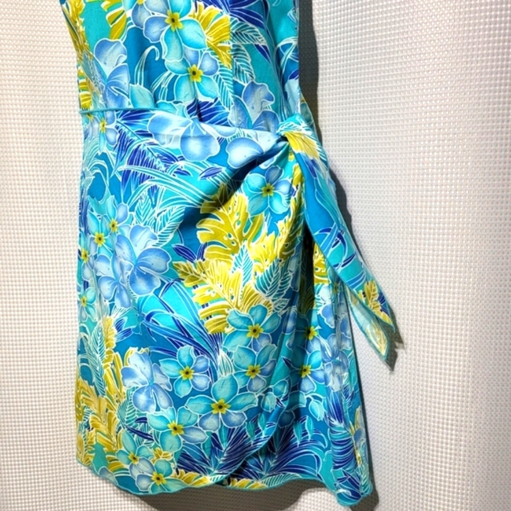 Y2K Hawaiian Tropical Sarong Cotton & Spandex Sundress Women's (L) - Picture 2 of 9